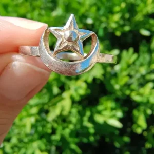 Anillo de media Luna Estrella